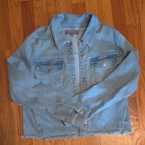 Just USA Sky Blue Cropped Denim Jacket
